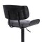 Armen Living Brooklyn Adjustable Swivel Gray Faux Leather and Black Wood Bar Stool with Black Base LCBRBABLGR - alternate 2